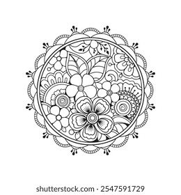 Mandala Design for Coloring Page