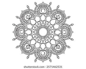 mandala design for coloring page
