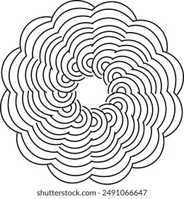 Mandala design for coloring page. Circular pattern in form of mandala for henna, mehndi, tattoo, decoration.
