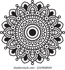 Mandala Design For Coloring Pages and Books, 
100% Print ready file.You can easily print this design on anything like Wall Art, Drinkware, Pillows, Blankets, Stickers, Bags and more.