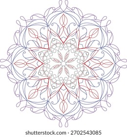 Diseño de mandala de una manera colorida y única