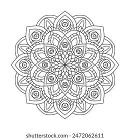 Mandala design for commercial use rose flower design 