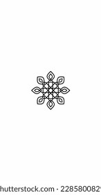 mandala design concept with black color outline