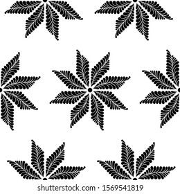 Mandala design concept of Rangoli with flower petals is in Seamless pattern
