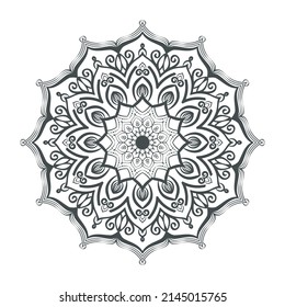 Mandala design for decoration, tattoo. coloring book pages