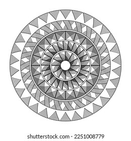 Mandala Design Decorative Pattern Decoration Snowflake on black Flower Pattern Design