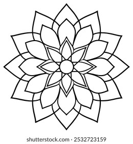 Patrones geométricos detallados del diseño del mandala para las ilustraciones creativas