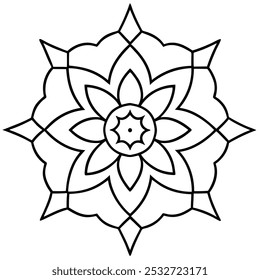 Padrões geométricos detalhados de design Mandala para arte criativa