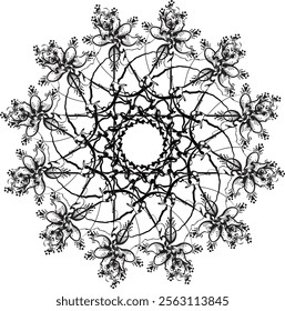 mandala design  element design  black design

