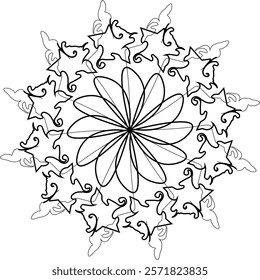 mandala design  element design  black design