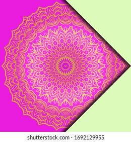 Mandala design elements. Invite templates . Wedding invitation, thank you card, save card, baby shower. Vector illustration.