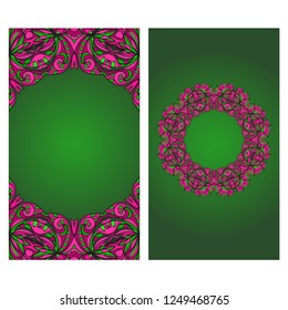 Mandala Design Elements. Wedding Invitation, Thank You Card, Save Card. Vector Illustration.