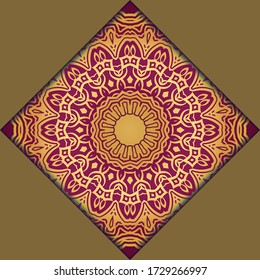 elementos de diseño de mandala. Invitación a la boda, tarjeta de agradecimiento, tarjeta de ahorro, ducha de bebé. Ilustración del vector