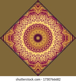 elementos de diseño de mandala. Invitación a la boda, tarjeta de agradecimiento, tarjeta de ahorro, ducha de bebé. Ilustración del vector
