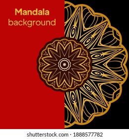 mandala design elements. Wedding invitation, thank you card, save card. Vector illustration