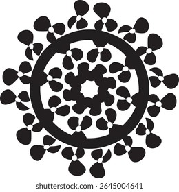 Mandala design fill color illustration