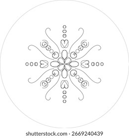 mandala design with floral elements