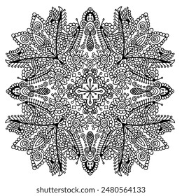 diseño de mandala, Vector libre, diseño ornamental de mandala, diseño de libro para colorear gratis, página para colorear de contorno de Mandala, diseño kdp, interior de libro kdp, página para colorear para adultos