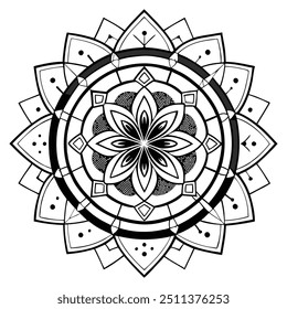 El diseño de mandala es una configuración geométrica de símbolos, a menudo circulares, que representan el universo en el hinduismo y el budismo. Se utiliza como una herramienta espiritual para la meditación y como una forma de arte, con 