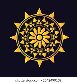 mandala design in gold colour