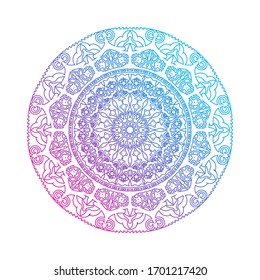 Mandala design with golden arabesque pattern arabic islamic east style