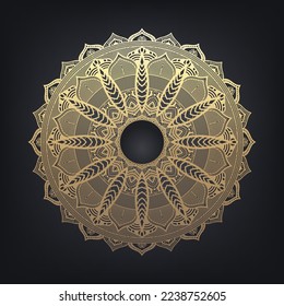 Mandala design in golden color
