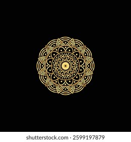 mandala design with golden color