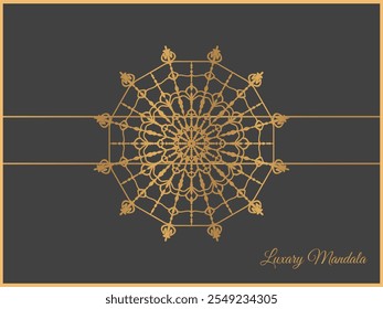 Mandala design. Golden Mandala. Floral mandala pattern and ornaments. Oriental design Layout. Islam, Arabic, Indian, ottoman motifs. Front page and back page.