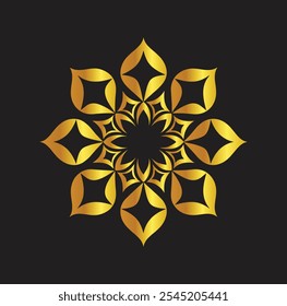 mandala design with golden touch. minimal design