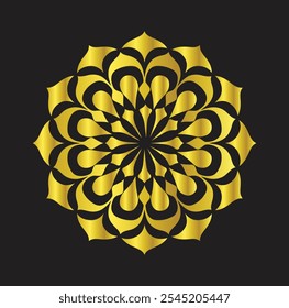 mandala design with golden touch. minimal design