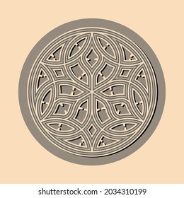 Mandala design with gothic geometry style