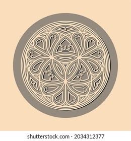 Mandala design with gothic geometry style