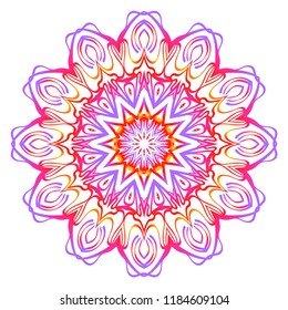 Mandala. for design, greeting card, invitation, coloring book. Arabic, Indian, motifs. Vector illustration