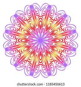 Mandala. for design, greeting card, invitation, coloring book. Arabic, Indian, motifs. Vector illustration