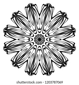 Mandala. for design, greeting card, invitation, coloring book. Arabic, Indian, motifs. Vector illustration