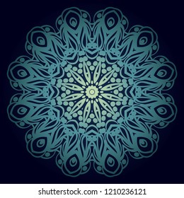 Mandala. for design, greeting card, invitation, coloring book. Arabic, Indian, motifs. Vector illustration