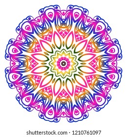 Mandala. for design, greeting card, invitation, coloring book. Arabic, Indian, motifs. Vector illustration
