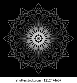 Mandala. for design, greeting card, invitation, coloring book. Arabic, Indian, motifs. Vector illustration.
