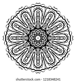 Mandala. for design, greeting card, invitation, coloring book. Arabic, Indian, motifs. Vector illustration