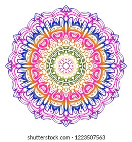 Mandala. for design, greeting card, invitation, coloring book. Arabic, Indian, motifs. Vector illustration.