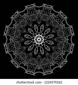 Mandala. for design, greeting card, invitation, coloring book. Arabic, Indian, motifs. Vector illustration