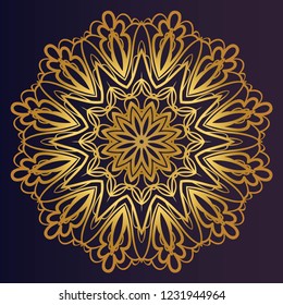 Mandala. for design, greeting card, invitation, coloring book. Arabic, Indian, motifs. Vector illustration