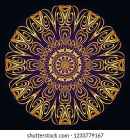 Mandala. for design, greeting card, invitation, coloring book. Arabic, Indian, motifs. Vector illustration