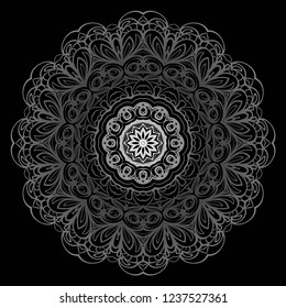 Mandala. for design, greeting card, invitation, coloring book. Arabic, Indian, motifs. Vector illustration.