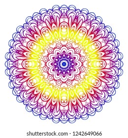 Mandala. for design, greeting card, invitation, coloring book. Arabic, Indian, motifs. Vector illustration.