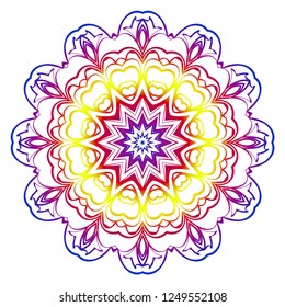 Mandala. for design, greeting card, invitation, coloring book. Arabic, Indian, motifs. Vector illustration.