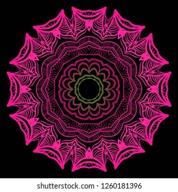 Mandala. for design, greeting card, invitation, coloring book. Arabic, Indian, motifs. Vector illustration