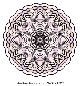 Mandala. for design, greeting card, invitation, coloring book. Arabic, Indian, motifs. Vector illustration