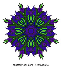 Mandala. for design, greeting card, invitation, coloring book. Arabic, Indian, motifs. Vector illustration
