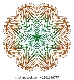 Mandala. for design, greeting card, invitation, coloring book. Arabic, Indian, motifs. Vector illustration
